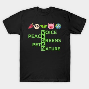 Vegan inspirational quote design T-Shirt